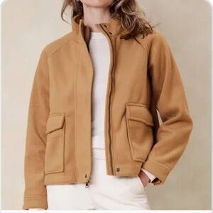 Banana Republic Camel Zip-Front Jacket